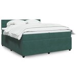 vidaXL Sommier à lattes de lit et matelas Vert foncé 200x200cm Velours
