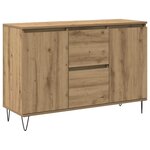 vidaXL Buffet chêne artisanal 101 5x35x70 cm bois d'ingénierie