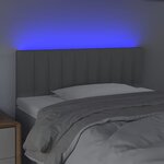 vidaXL Tête de lit à LED Gris clair 80x5x78/88 cm Tissu