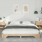 vidaXL Cadre de lit Marron 200 x 210 cm Pin massif