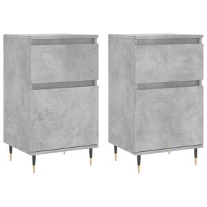 vidaXL Buffets 2 Pièces gris béton 40x35x70 cm bois d'ingénierie