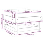 vidaXL Repose-pied de jardin avec coussin bois de pin imprégné