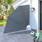 vidaXL Auvent latéral pliable de balcon Gris 210 x 210 cm