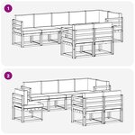 vidaXL Ensemble de canapés d'extérieur 8 pc Naturel et Beige