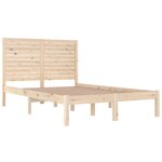 vidaXL Cadre de lit sans matelas 135x190 cm bois massif