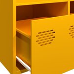 vidaXL Buffet jaune moutarde 101 5x39x73 5 cm acier laminé à froid