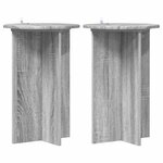 vidaXL Support de Plante 2 pièces Sonoma gris Ø40 x 60 cm