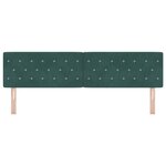 vidaXL Tête de lit en velours vert foncé avec boutons en cristal  180 cm