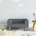 vidaXL Canapé pour enfants gris foncé 50x40x26 5 cm velours