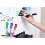 Etui 4 Feutres tableau blanc effaçable LIQUID INK Pocket Pointe Ogive Moy. N/B/R/V VELLEDA