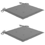 vidaXL Chaises de jardin avec coussins 2 Pièces Acacia solide et acier