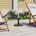 vidaXL Socle de parasol Bronze 40x40x32 cm Fonte