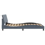 vidaXL Cadre de lit avec lumières LED gris foncé 140x190 cm velours