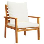 vidaXL Salon de jardin avec coussins 5 Pièces Bois d'acacia solide