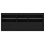 vidaXL Buffet avec lumières LED noir 162x37x67 cm