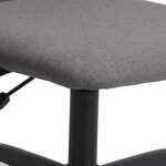 vidaXL Chaise de bureau réglable en hauteur gris foncé tissu