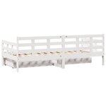 vidaXL Lit de jour et tiroirs sans matelas blanc 90x190 cm bois massif