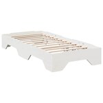 vidaXL Cadre de lit sans matelas empilable blanc 80x200 cm bois massif