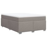 vidaXL Sommier à lattes de lit avec matelas Taupe 140x200 cm Tissu