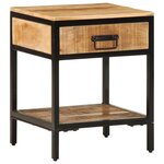 vidaXL Cabinet de chevet 40x35x50 cm Bois massif de manguier brut
