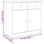 vidaXL Buffet ALTA 77x35x73 cm bois massif de pin