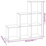 vidaXL Bibliothèque escalier Chêne marron 107 cm Bois d'ingénierie