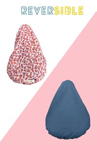 Le couvre-selle imperméable & bicolore Léopard violet