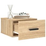 vidaXL Tables de chevet murales 2 Pièces chêne sonoma 35x35x20 cm