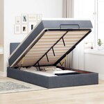 vidaXL Lit ottoman avec matelas gris foncé 120x190 cm velours