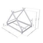 Lit Tipi enfant bois massif naturel 120 x 180 cm