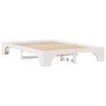vidaXL Cadre de lit Blanc Bois massif 160 x 200 cm Durable