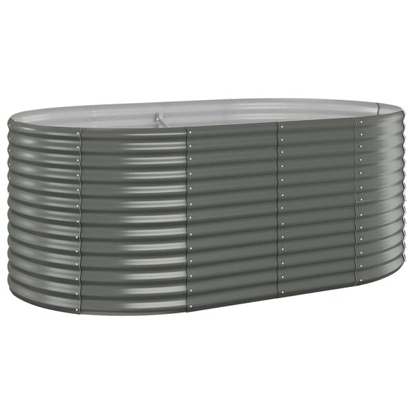 vidaXL Lit surélevé de jardin Acier enduit de poudre 175x100x68cm gris