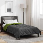 vidaXL Duvet complet toute l'année Vert et Anthracite 220 x 140 cm