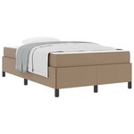 vidaXL Cadre de lit avec matelas Cappuccino 120 x 200 cm tissu