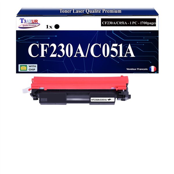 T3AZUR - Toner compatible avec Canon 051 pour Canon LBP-160  LBP-162dw  MF-264dw  MF-267dw  MF-269dw Noir - 1 700p