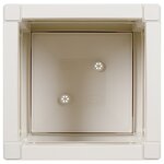 Jardinier vidaXL Blanc 36x36x35 cm PP