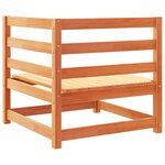 vidaXL Salon de jardin 7 Pièces cire marron bois de pin massif