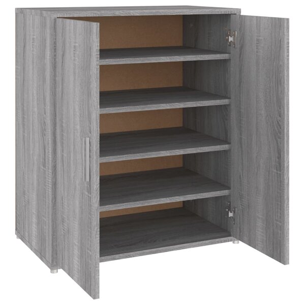 vidaXL Meuble à chaussures Sonoma gris 60x35x70 cm Bois d'ingénierie