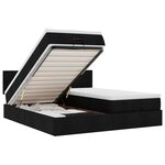 VidaXL Cadre de lit ottoman avec matelas noir 160x200 cm tissu