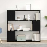vidaXL Centre de divertissement Noir 100 x 24 x 94 cm