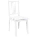 vidaXL Chaises à manger 2 Pièces blanc bois massif caoutchouc