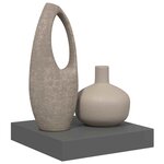 vidaXL Étagère murale flottante Gris brillant 23x23 5x3 8 cm MDF