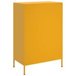 vidaXL Buffet haut jaune moutarde 68x39x101 5 cm acier laminé à froid