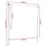 vidaXL Store Roulant Extérieur Sable 200 x 270 cm