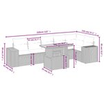 vidaXL Salon de jardin avec coussins 7 Pièces beige résine tressée