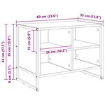 vidaXL Cabinet à chaussures avec stockage Bois Ancien 60 x 35 x 44 cm