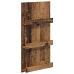 vidaXL Étagère à magazines avec étagère Bois ancien 51 x 11 x 102 cm
