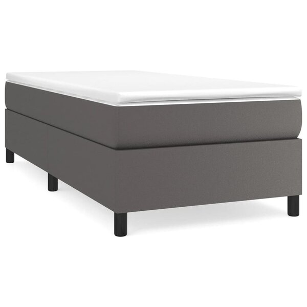 vidaXL Cadre de lit sans matelas gris 100x200 cm similicuir