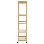 vidaXL Porte-vêtements et étagères et roulettes 90x40x179 5 cm bambou