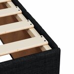 vidaXL Cadre de lit sans matelas noir 140x200 cm tissu